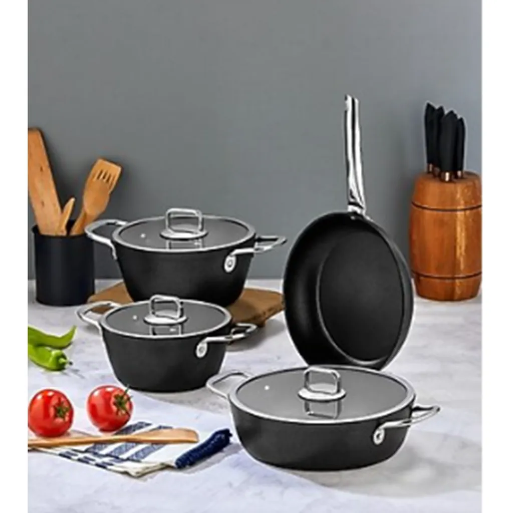 POLOCHEF QUATRO TİTANTYUM TENCERE SETİBLACK QTS-100 2