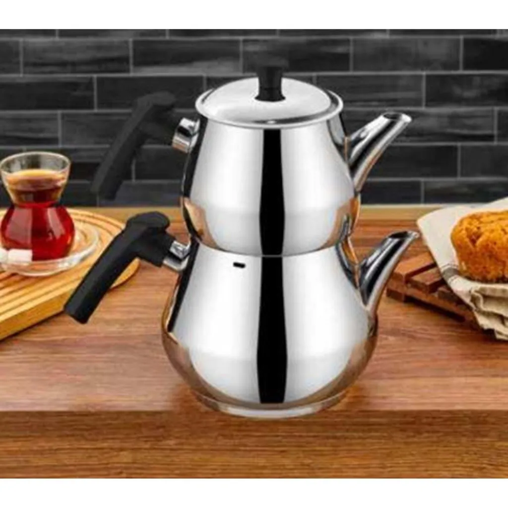 POLOCHEF DOLPHIN ÇELİK ÇAYDANLIK SETİ MİNİ BOY DOK-100 2