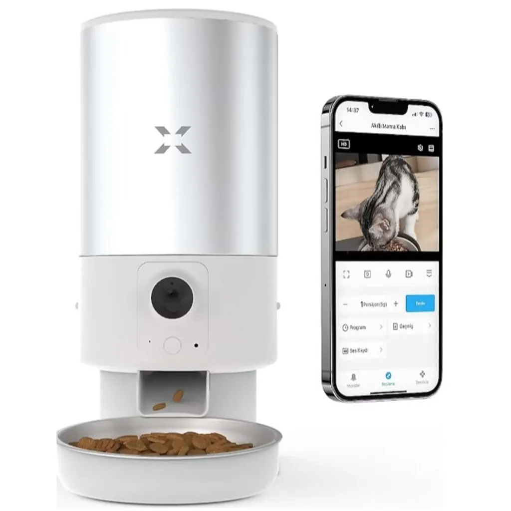 XENON SMART AKILLI ÇELİK MAMA KABI Wİ-Fİ UZAKTAN SESLİ VE KAMERA KONTROLLÜ X8605 3