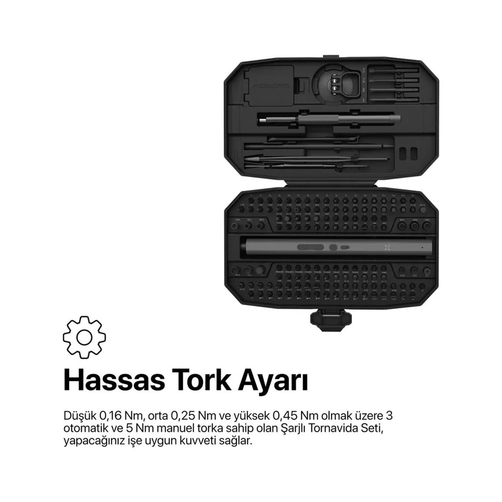 XENON SMART 153 PARÇA HASSAS ŞARJLI LED IŞIKLI TORNAVİDA SETİ X6833 2