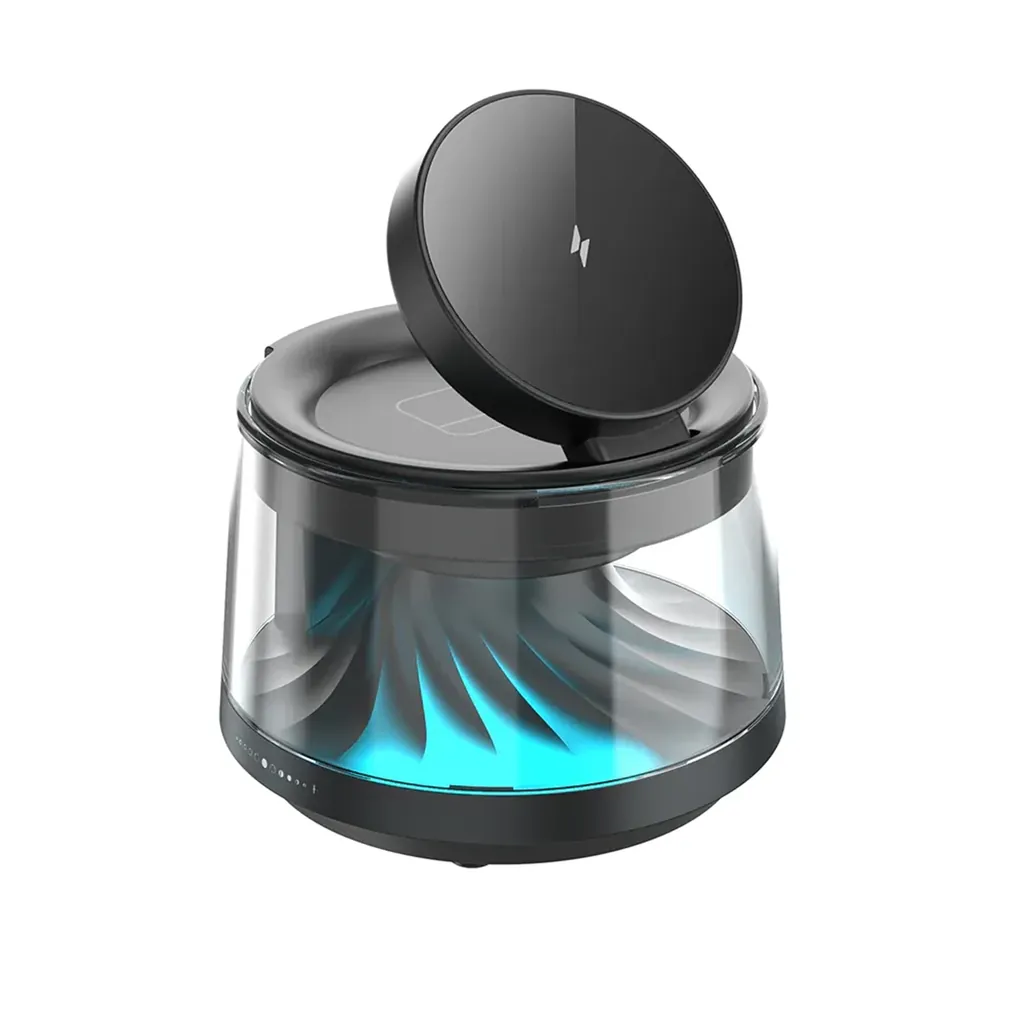 WiWU FLOW W039 5’İ 1 ARADA KABLOSUZ ŞARJ STANDI – BLUETOOTH HOPARLÖR VE ORTAM IŞIĞI 2