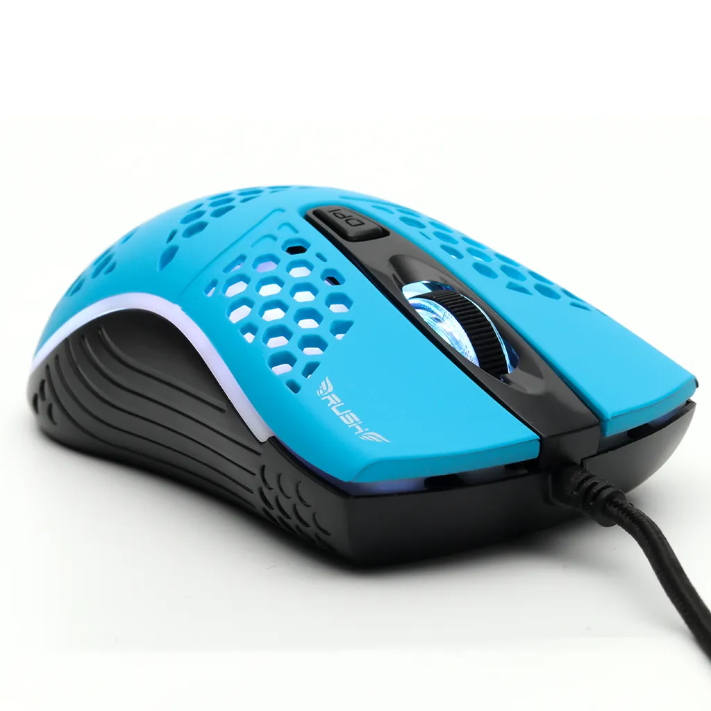 RUSH RM02 RGB 1600 DPI OYUNCU MOUSE MAVİ 2