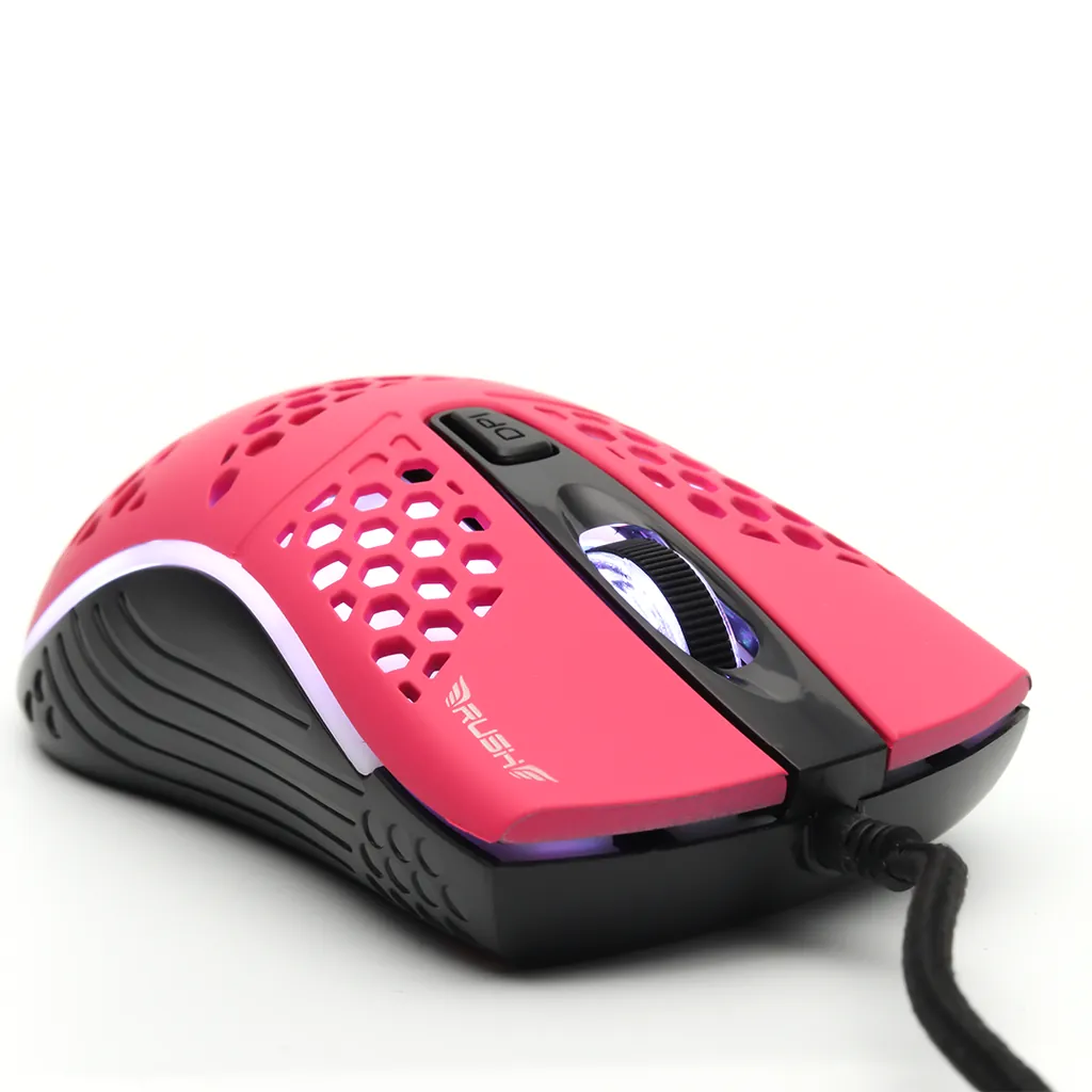 RUSH RM02 RGB 1600 DPI OYUNCU MOUSE KIRMIZI 2