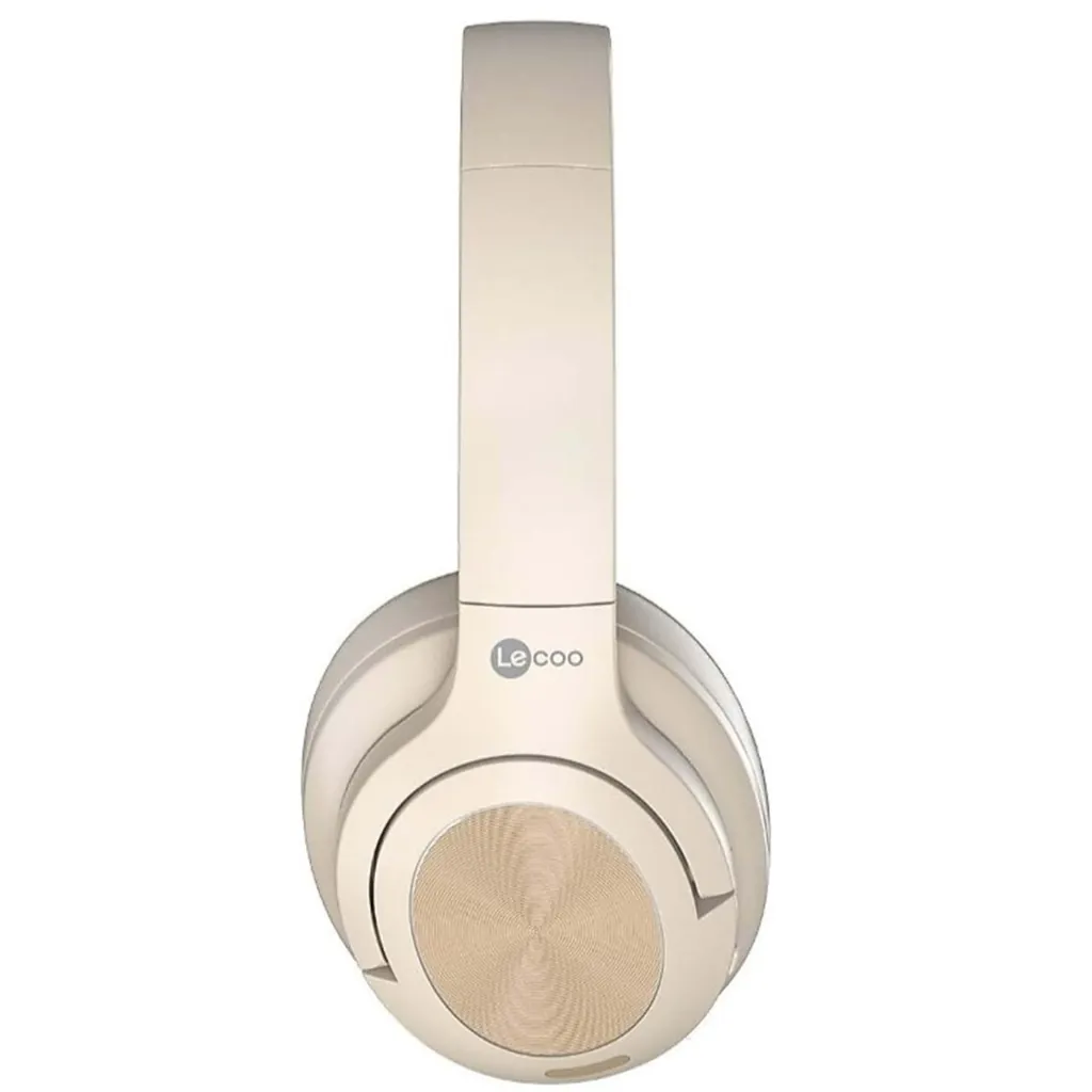 LECOO ES208 MİKROFONLU BLUETOOTH KULAKLIK KREM RENGİ 3