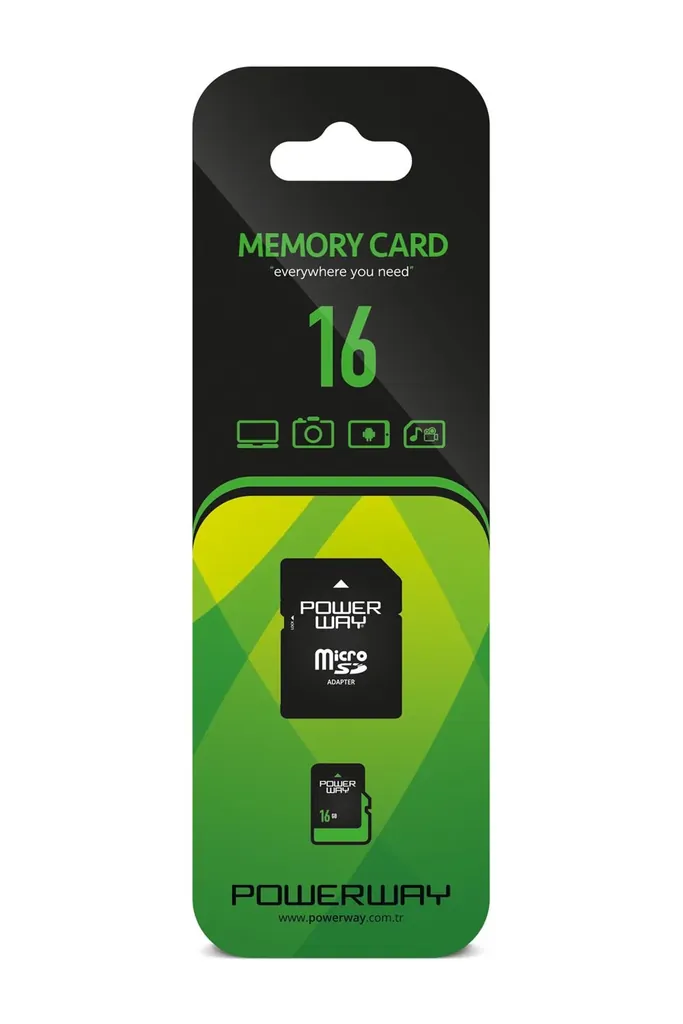 POWERWAY MİCRO SD 16GB HAFIZA KARTI 2