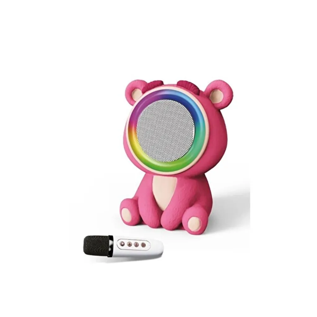 SUNİX BTS-253 BLUETOOTH KARAOKE SPEAKER PİNK BEAR 2