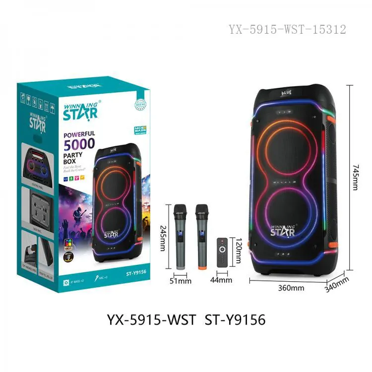 WİNNİNG STAR PORTABLE PARTY BOX MİKROFONLU ST-8101 3