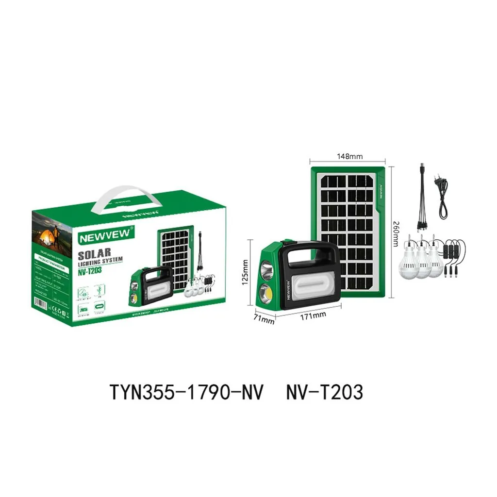 NEWVEW NV-T203 SOLAR ENERJİLİ IŞIKLANDIRMA SİSTEMİ 2