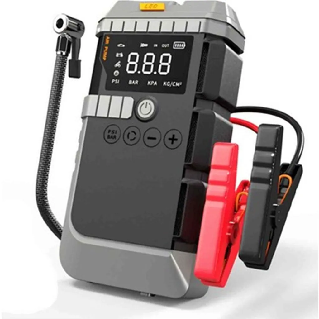 4in1 AKÜ ŞARJI/LASTİK KOMPRESÖRÜ/FENER/POWERBANK CİHAZI JUMP STARTER AH-185 2