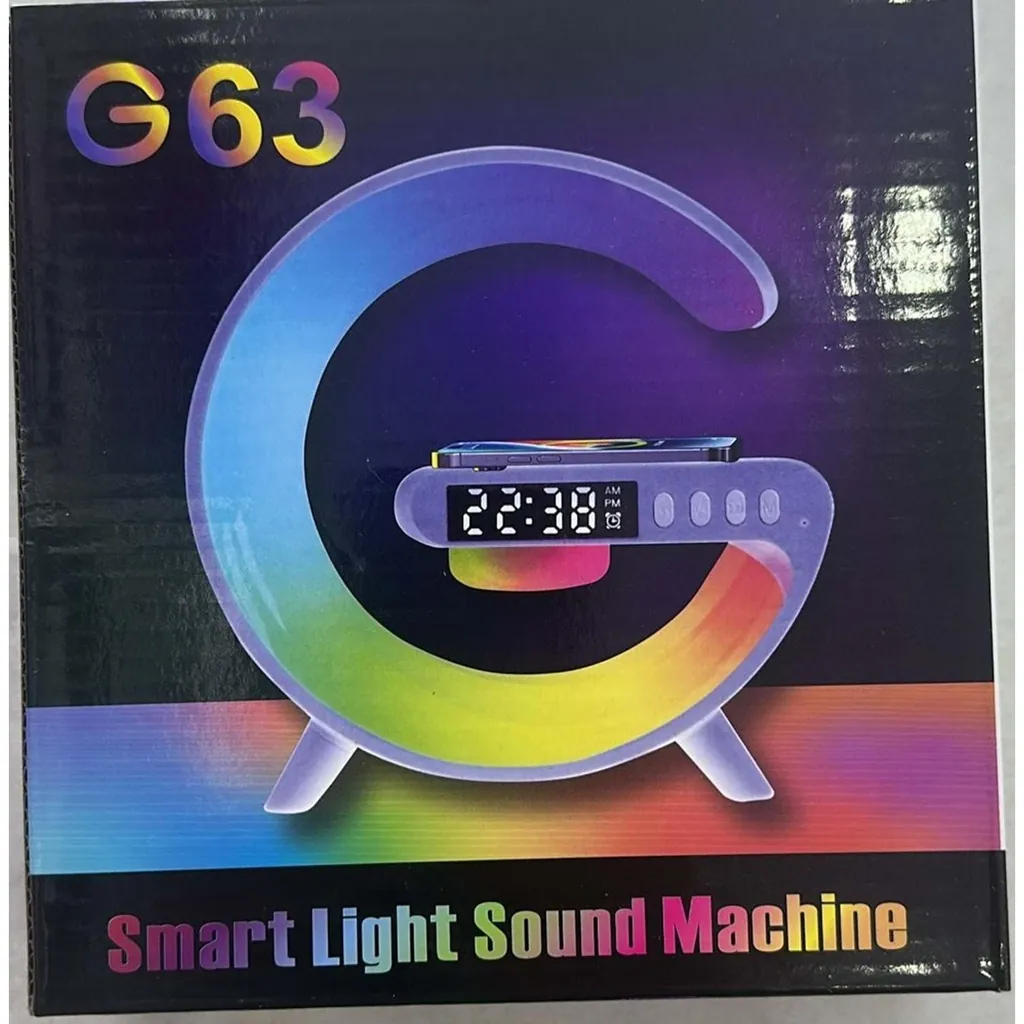 IŞIKLI KABLOSUZ ŞARJ CİHAZI SAATLİ G63 3