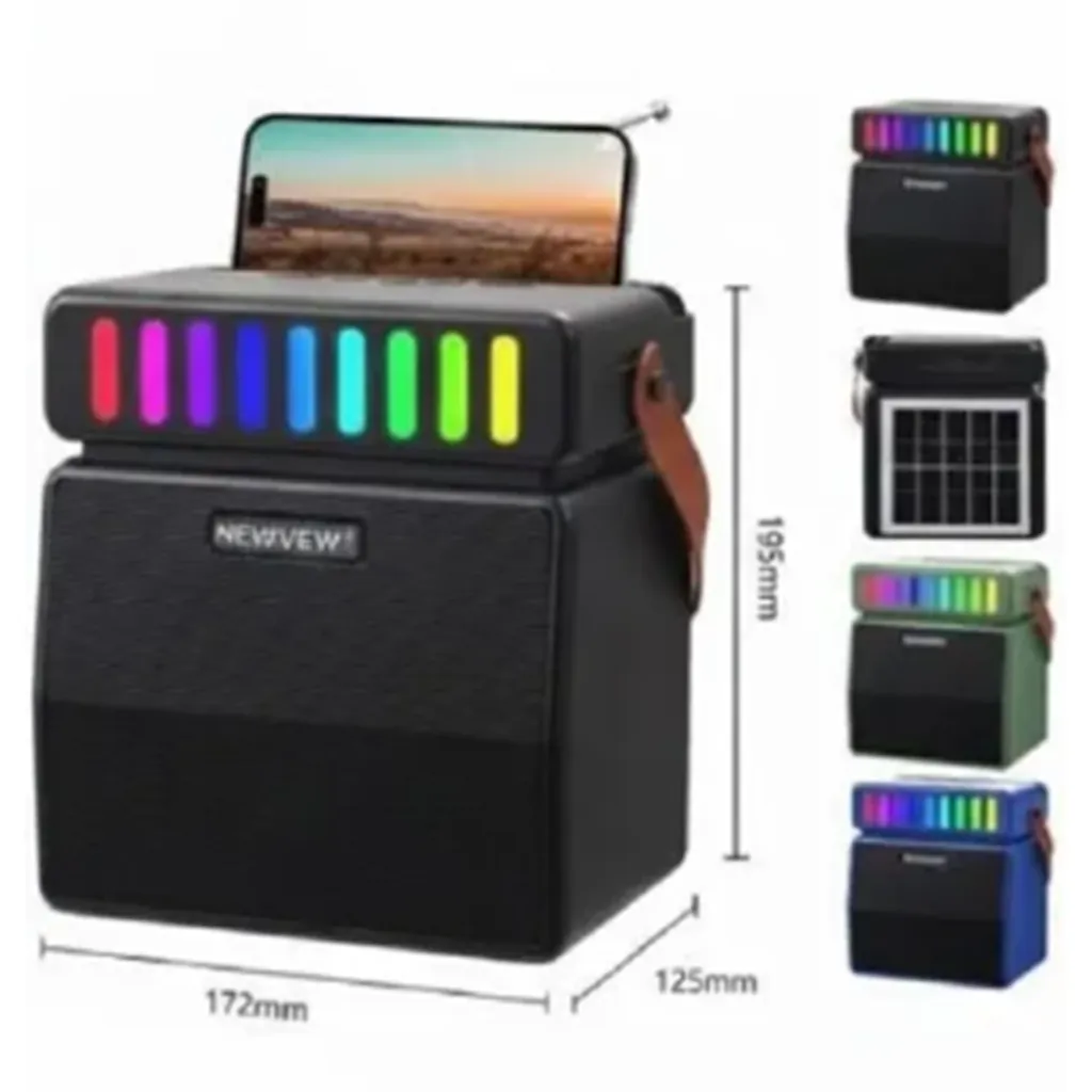 NEWVEW WİRELESS SOLAR SPEAKER RGB NV-9106