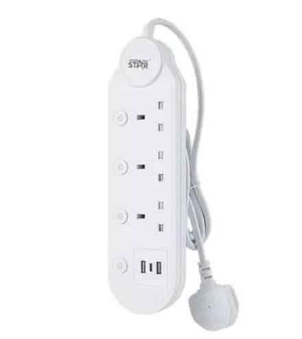 WİNNİNG STAR ST-1201U-3 UZATMA KABLOSU 2XUSB + 3 FİŞLİ 4
