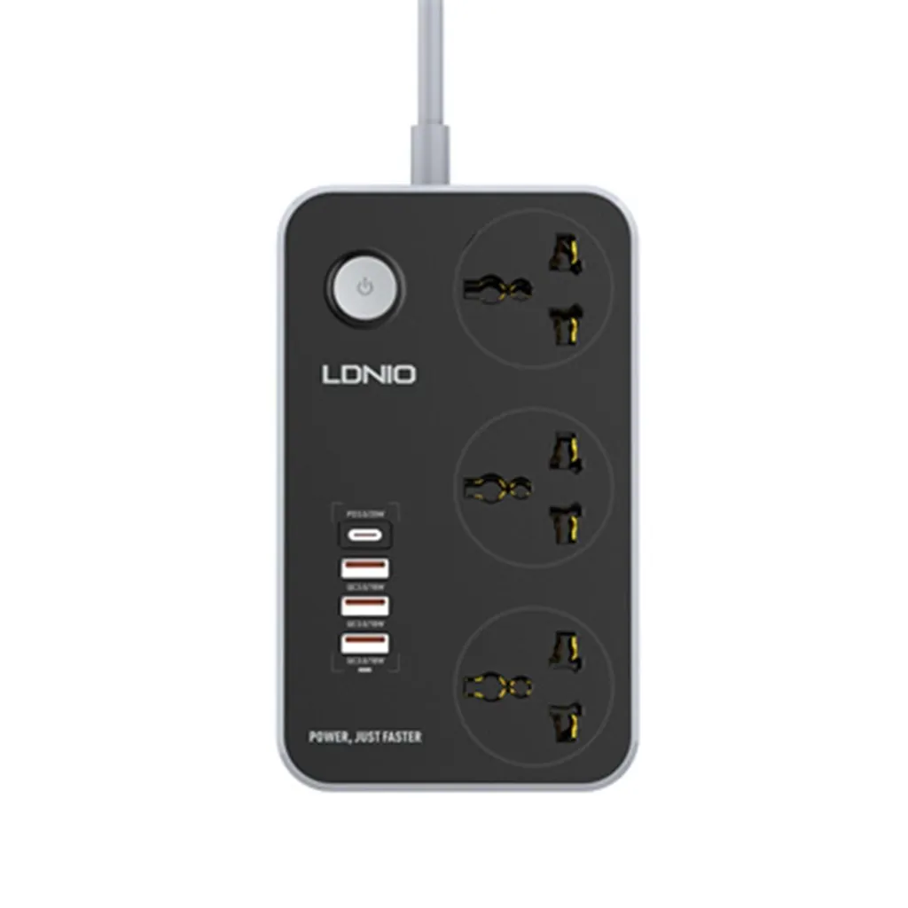 LDNIO 2500W 3 AC OUTLETS UNİVERSAL POWER STRİP SC3412