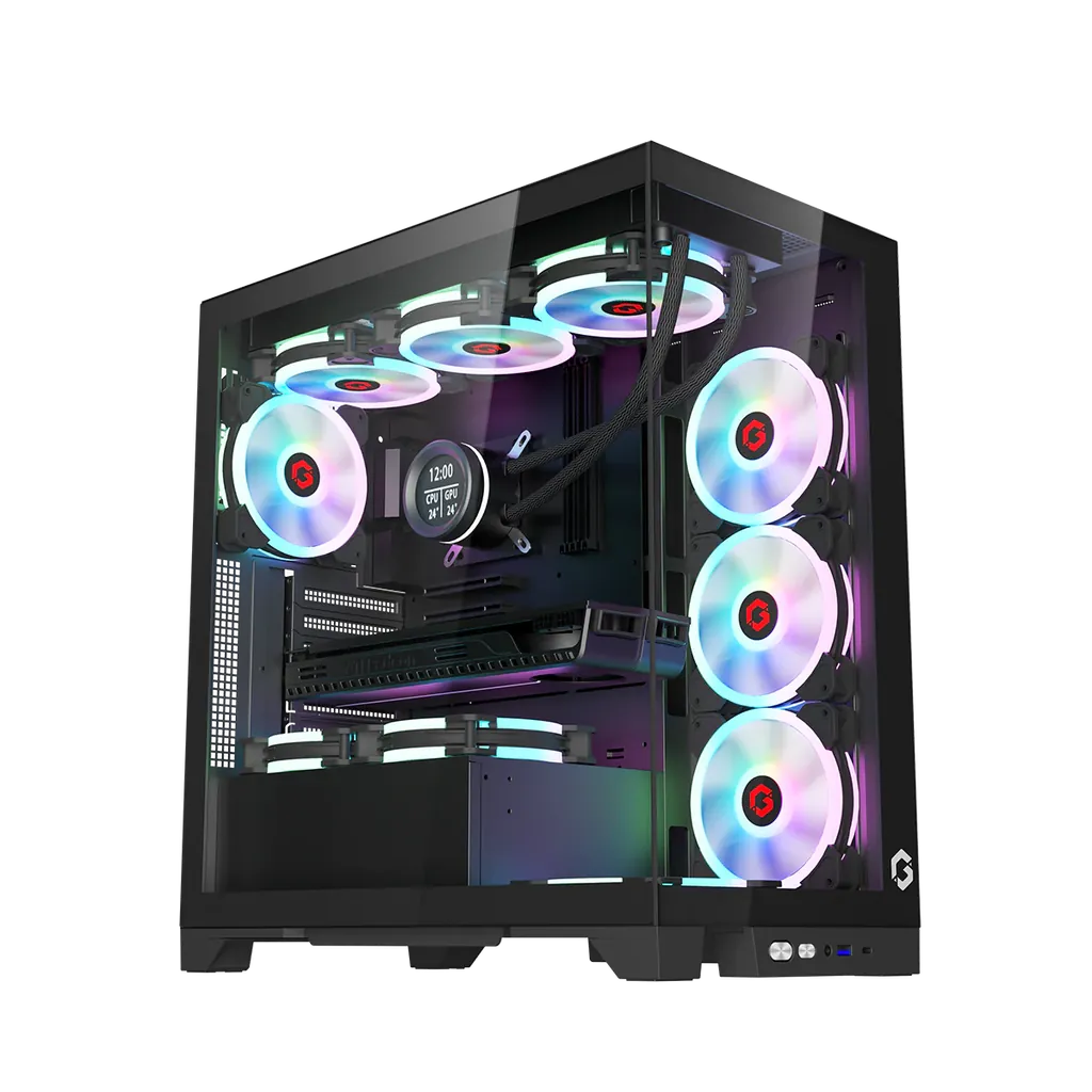 GAMEON GO-EMPERORIV-M MİDNİGHT SERİSİ MİD TOWER OYUNCU KASASI SİYAH