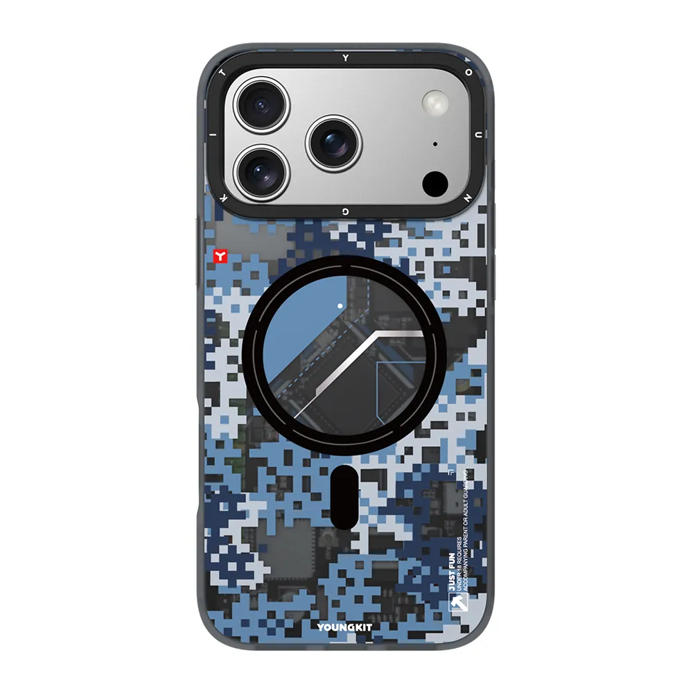 YOUNGKİT KAMUFLAJ İPHONE 17 PRO MAX MAVİ