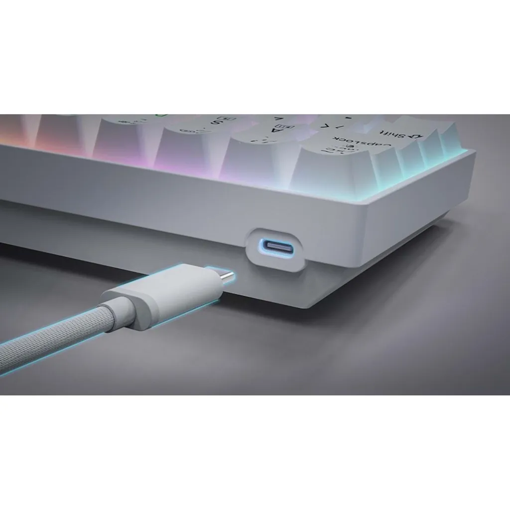 GAMEPOWER LYRA RGB 60M MEKANİK GAMİNG KLAVYE BLUE SWİTCH BEYAZ 2