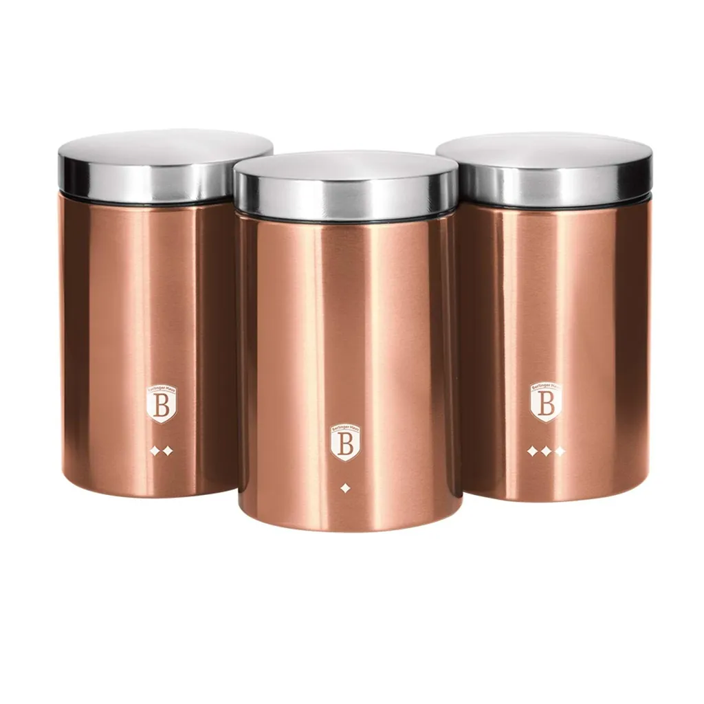 BERLİNGERHAUS BH-6720 MUTFAK SAKLAMA KABI SET 3 PARÇA ROSE GOLD 3