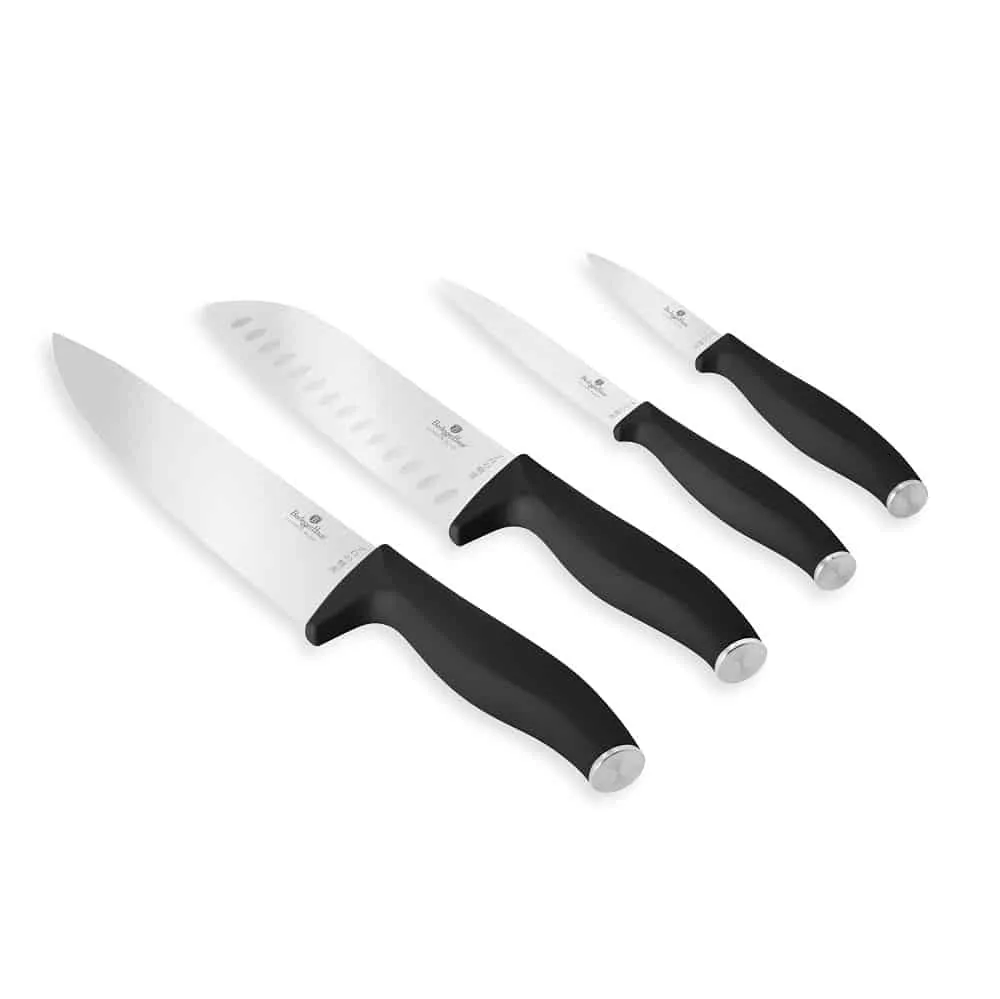 BERLİNGERHAUS BH-2957 PASLANMAZ BIÇAK SET 4 PARÇA MAT SİYAH 2