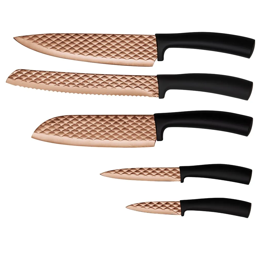 BERLİNGERHAUS BH-2612 BIÇAK SETİ 5 PARÇA ROSE GOLD 2