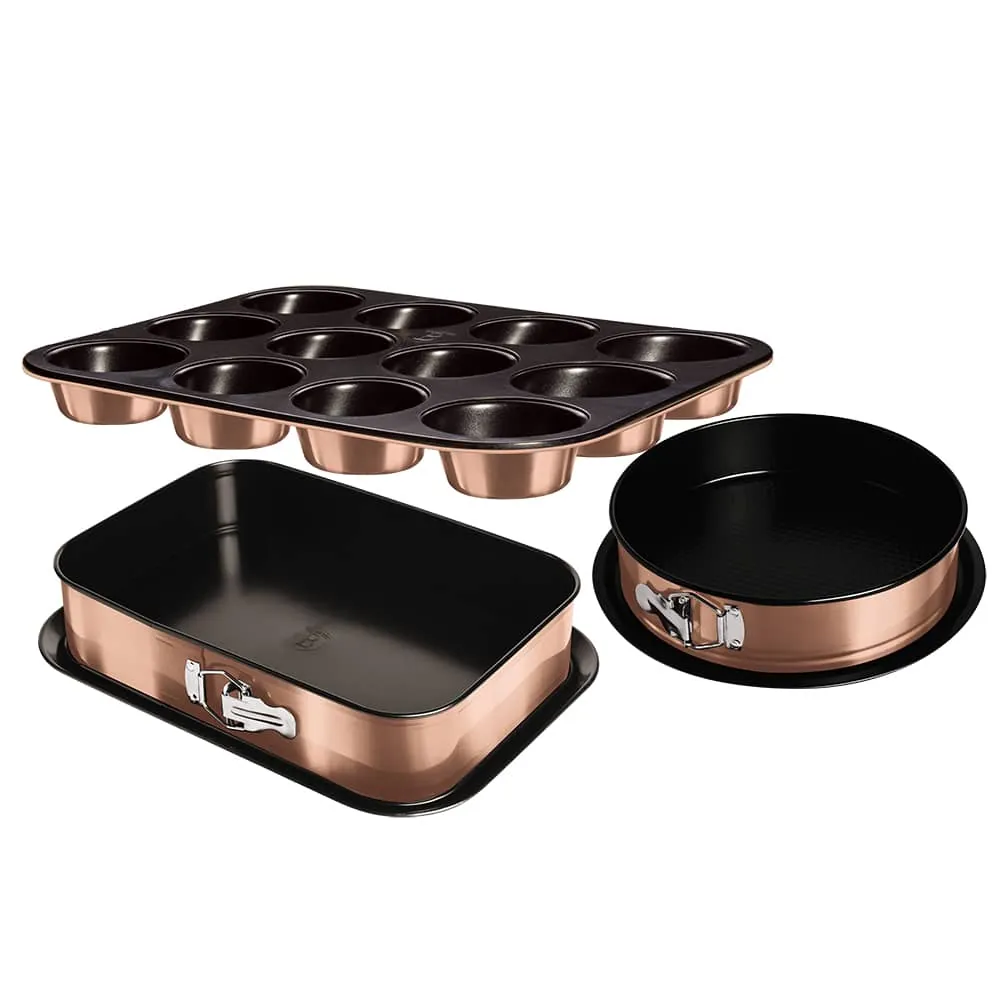 BERLİNGERHAUS BH-7636 KEK KALIBI SETİ 3 PARÇA ROSE GOLD