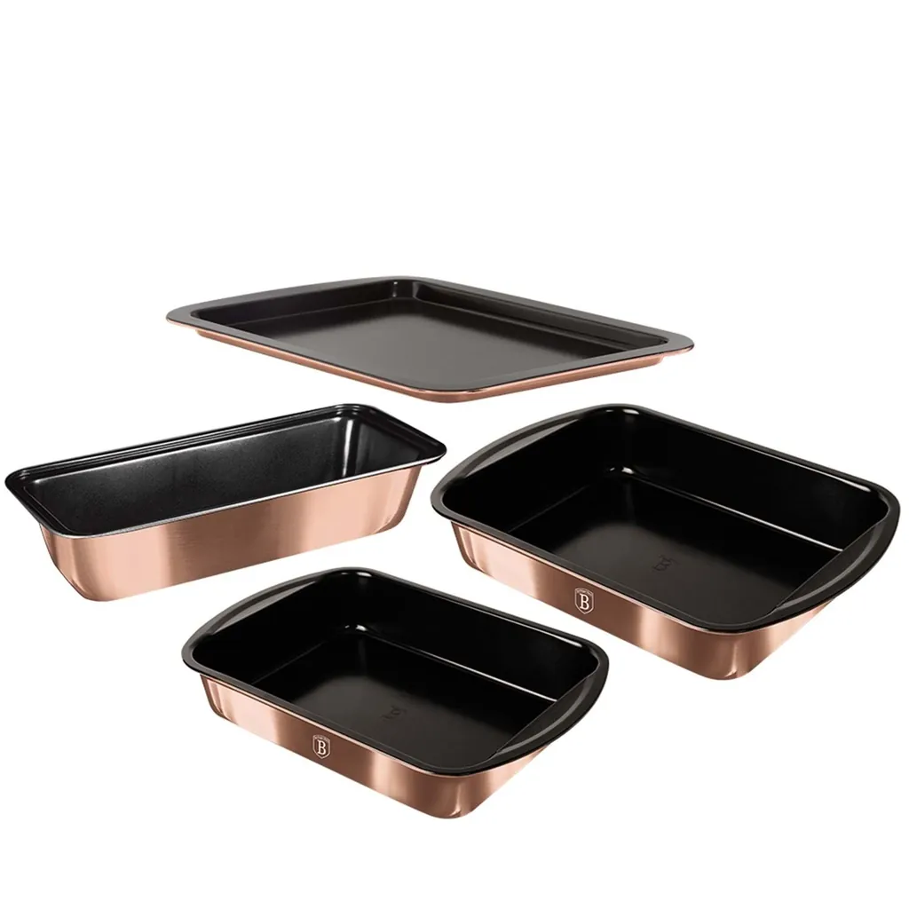 BERLİNGERHAUS BH-7621 FIRIN TEPSİSİ 4LÜ ROSE GOLD 2