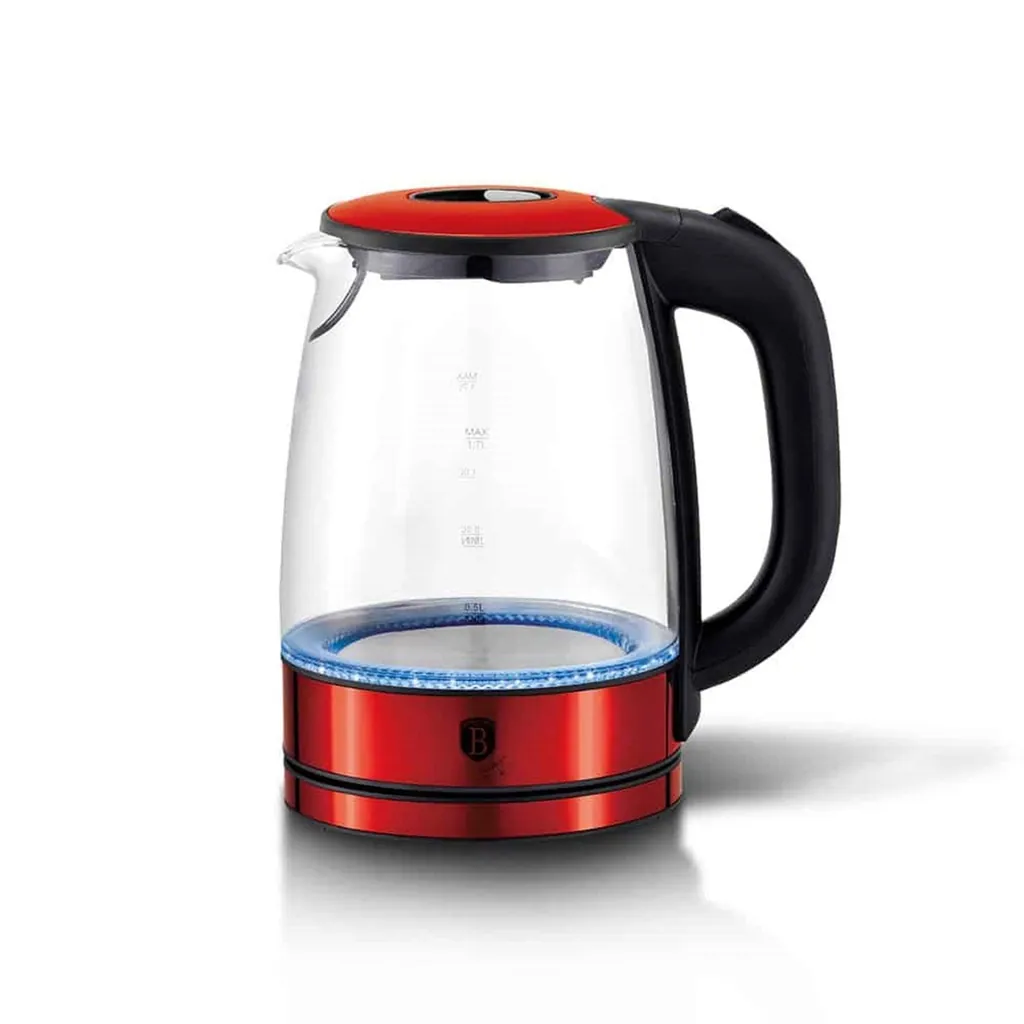 BERLİNGERHAUS BH-9117 ELEKTRİKLİ CAM KETTLE LED IŞIKLI BORDO 2