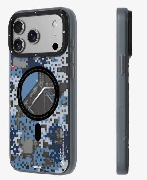 YOUNGKİT KAMUFLAJ KILIF İPHONE 17 PRO MAVİ