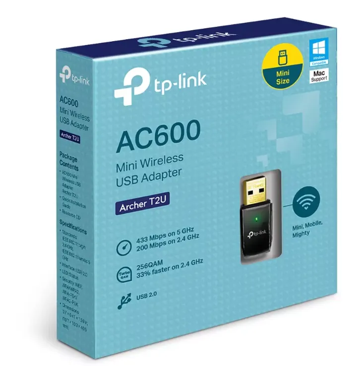 TP-LİNK ARCHER AC600 T2U MİNİ WİRELESS USB ADAPTER 2