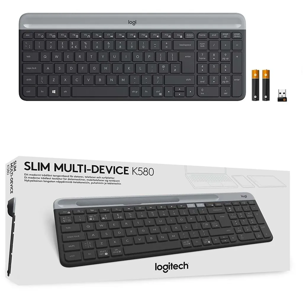 LOGİTECH K580 SLİM MULTİ-DEVİCE KABLOSUZ KLAVYE SİYAH 3
