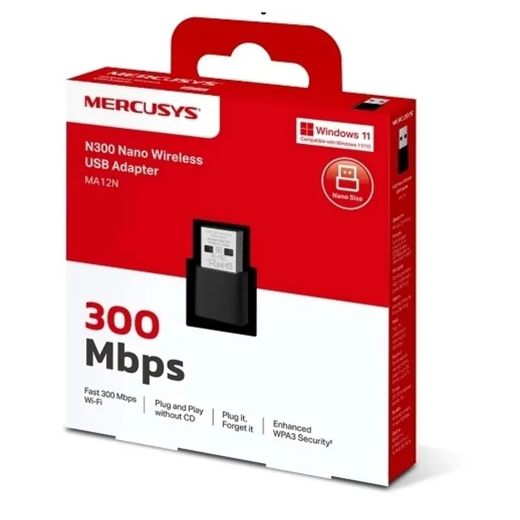 MERCUSYS MA12N N300 NANO WİRELESS USB ADAPTER 3