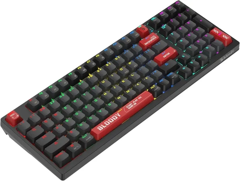 BLOODY WS98 MEKANİK RED SWİTCH RGB ANTİ-GHOSTİNG KABLOLU GAMİNG KLAVYE 2