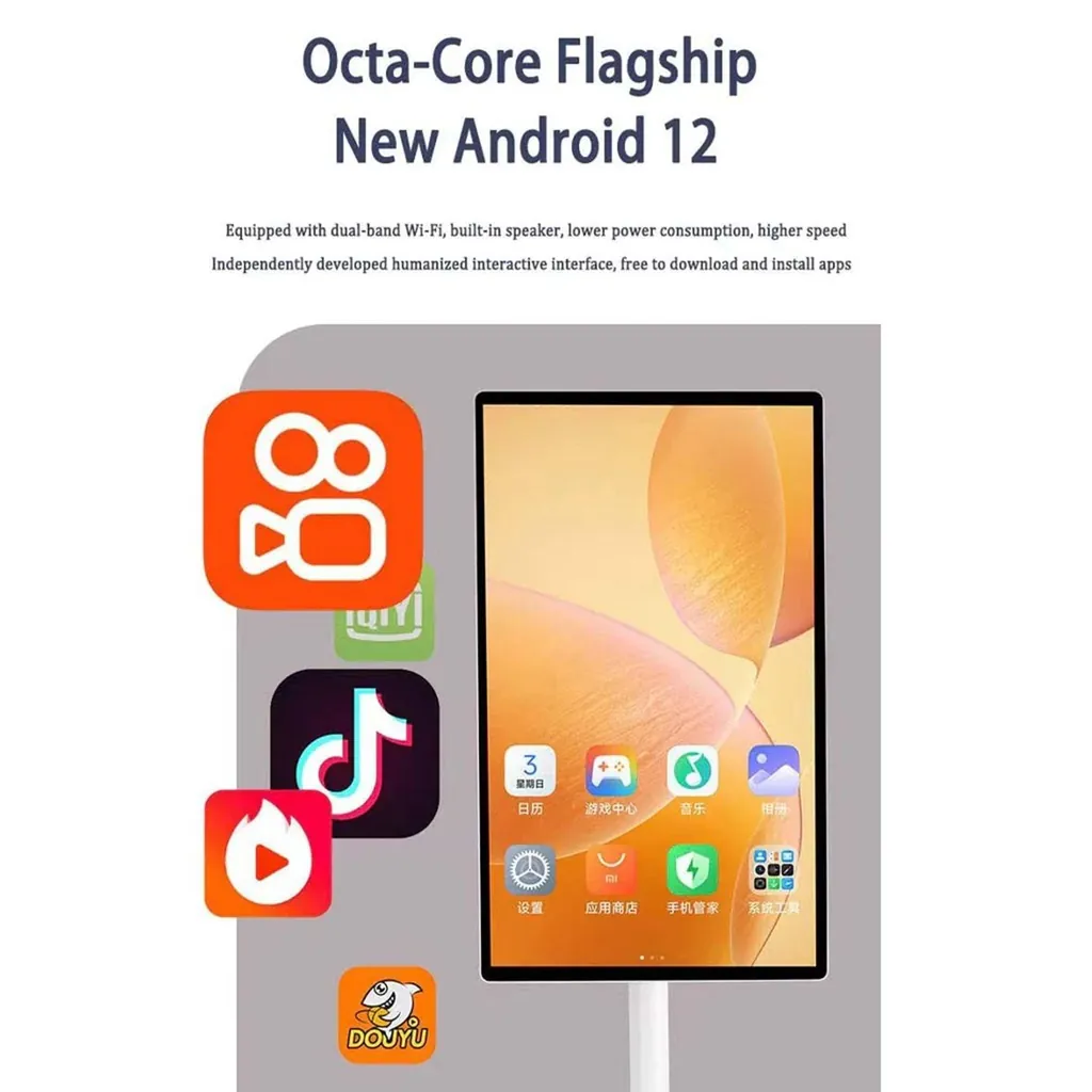 CRONY TX24-1 24 İnç Akıllı İnteraktif Mobil Ekran – 1080×1920 IPS Döner Ekran, 10000 mAh Batarya 3