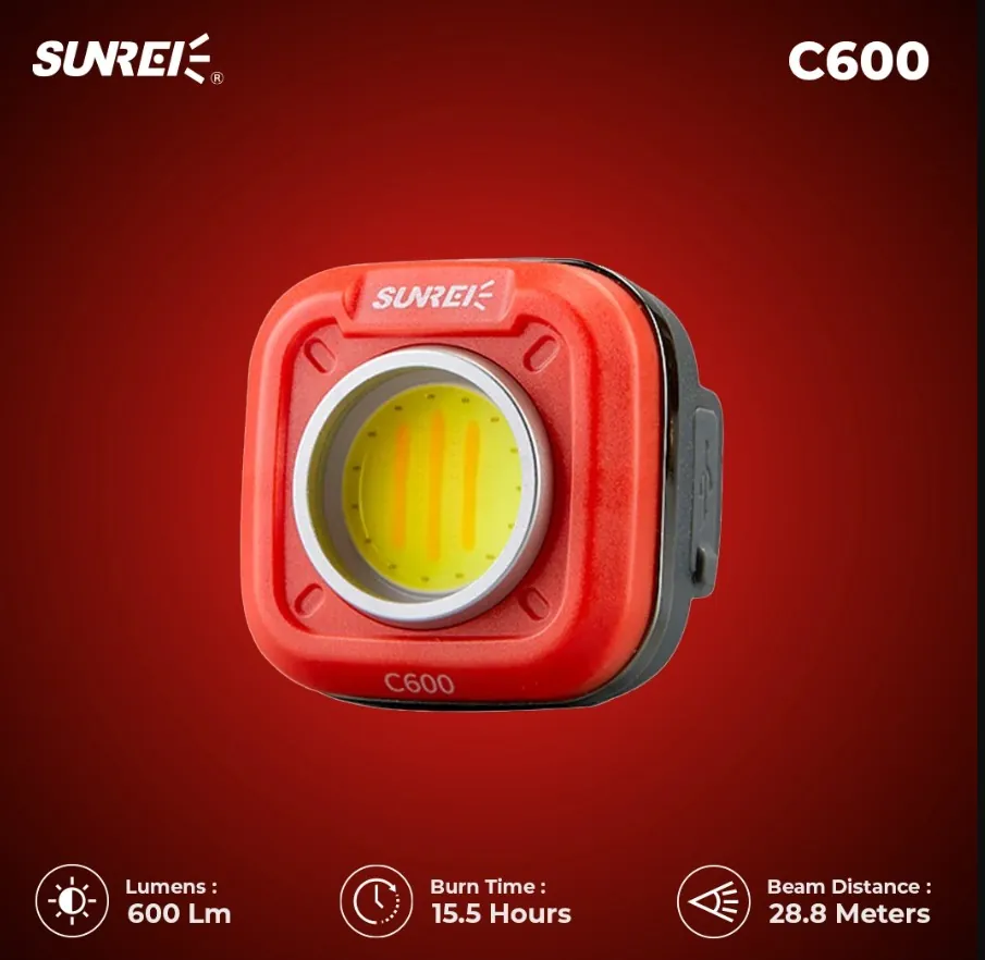 SUNREİ C600 MAX 600 LUMENS ŞARJLI LED IŞIK / KAMP IŞIĞI 2