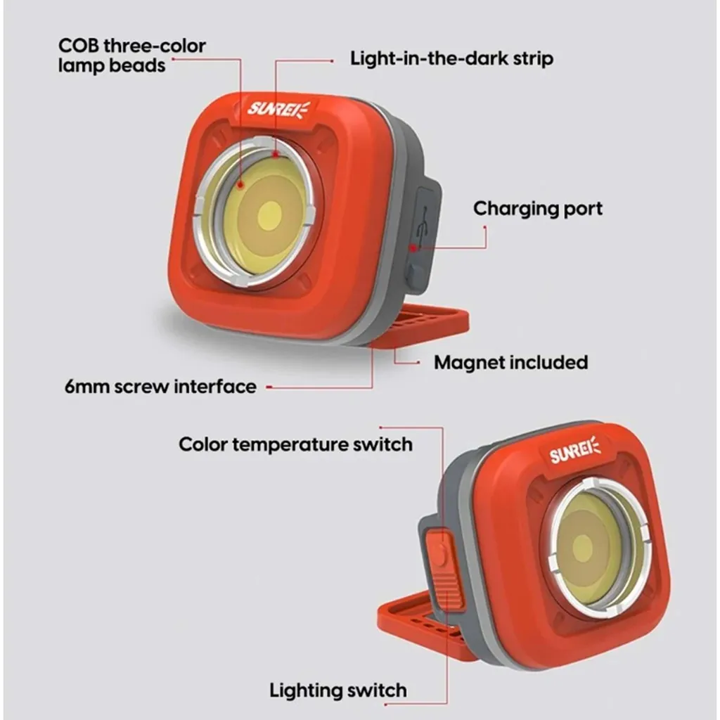 SUNREİ C600 MAX 600 LUMENS ŞARJLI LED IŞIK / KAMP IŞIĞI 3