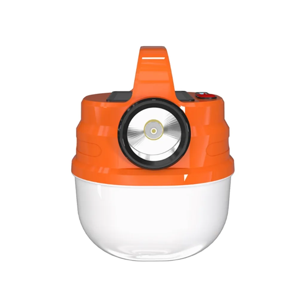 HURRY BOLT HB-V80 SOLAR VE USB ŞARJLI YUVARLAK KAMP FENERİ 80W TURUNCU 2
