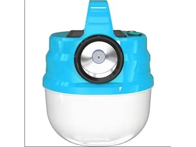 HURRY BOLT HB-V70 SOLAR VE USB ŞARJLI YUVARLAK KAMP FENERİ 50W MAVİ 2