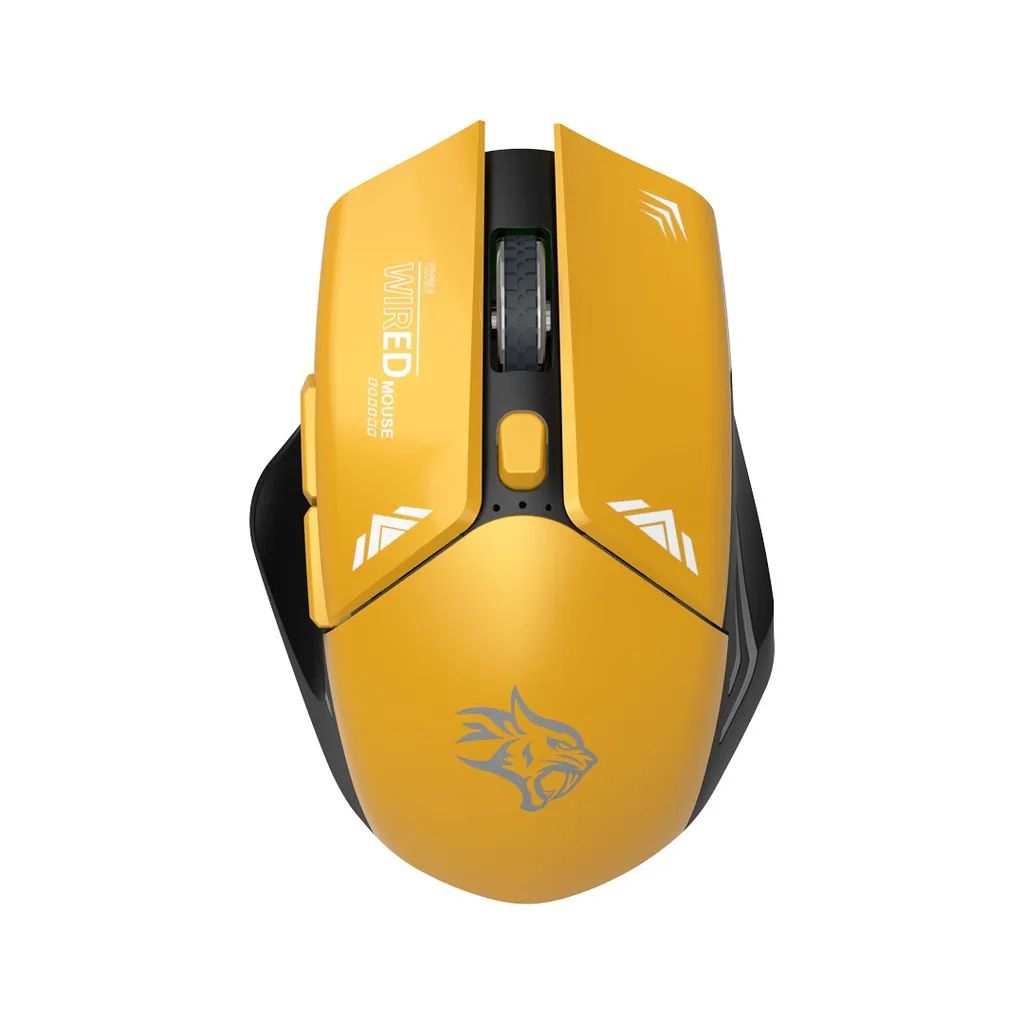 PORODO GAMİNG 2’Sİ 1 ARADA 2.4G KABLOSUZ MOUSE DPI 1600 - SARI PDX323-YL 2