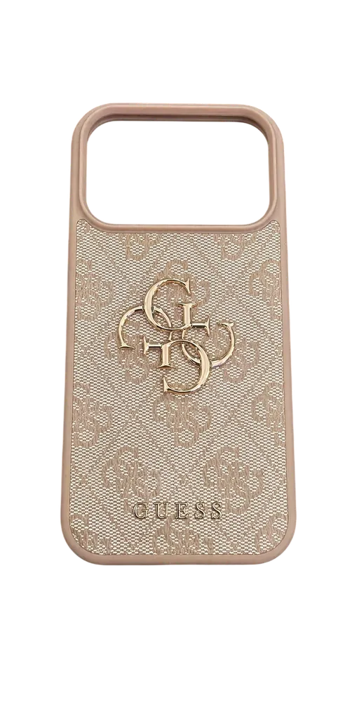 GUESS PU DERİ KILIF (BÜYÜK 4G & KLASİK LOGOLU) İPHONE 17 PRO MAX - PEMBE GUHCP17X4GMGPK