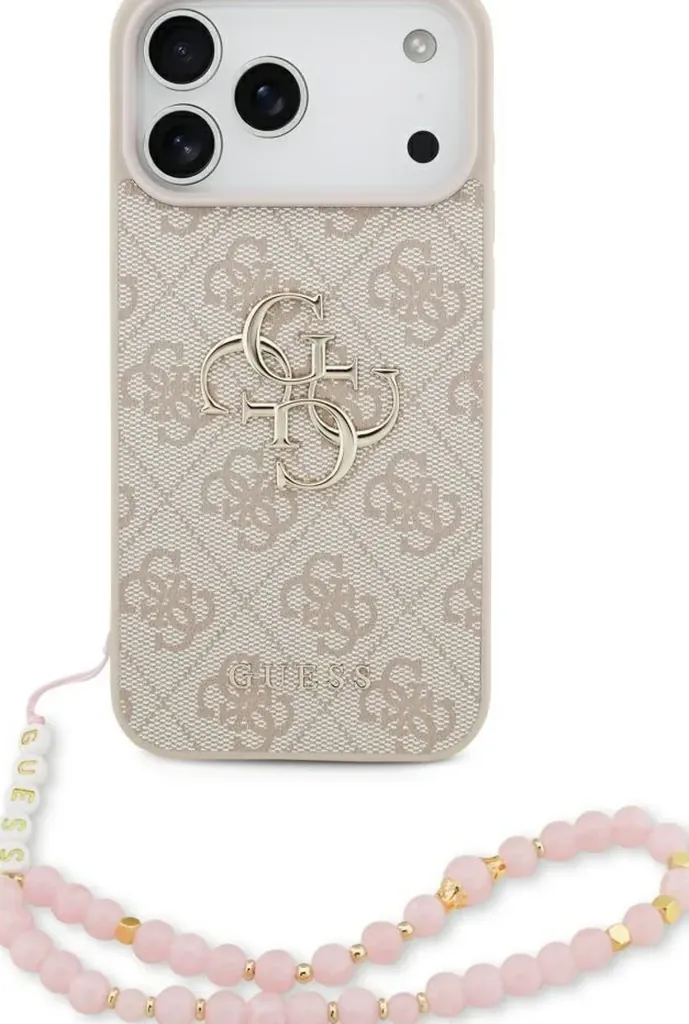GUESS 4G PU DERİ KILIF (BÜYÜK 4G & KLASİK LOGOLU) İPHONE 17 PRO MAX - PEMBE GUHCP17XP4GMGSP