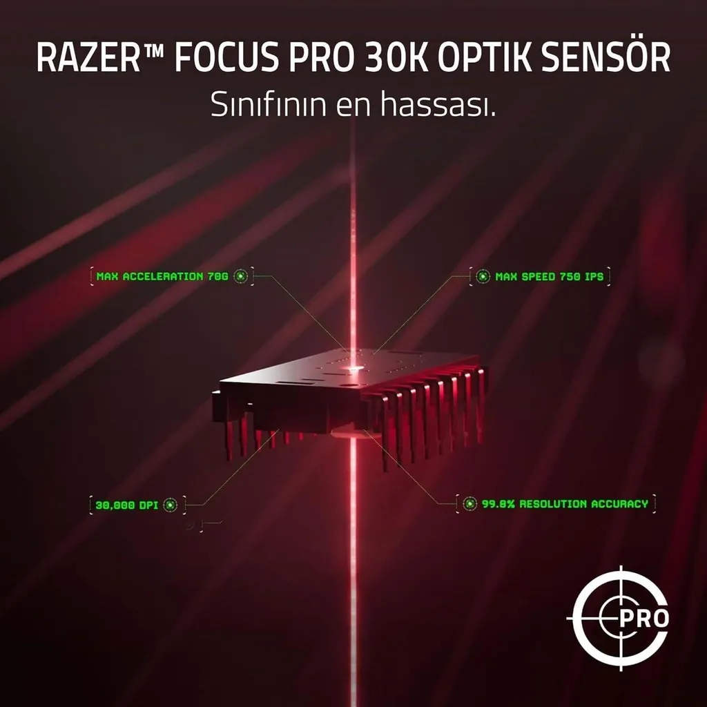 RAZER DEATHADDER V3 PRO RZ01-046330300 KABLOSUZ SİYAH MOUSE 2