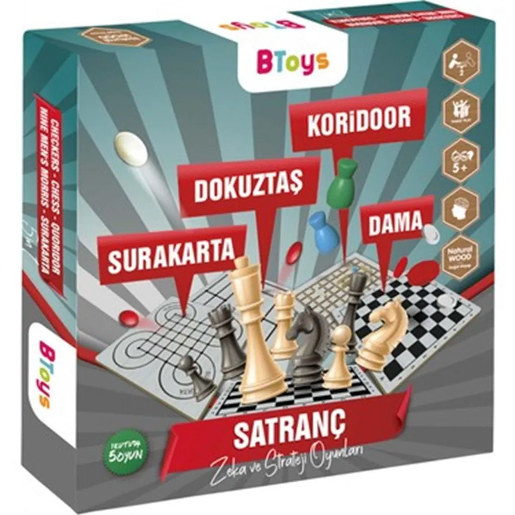 BTOYS 5 İN 1 MASA OYUNLARI SET 2