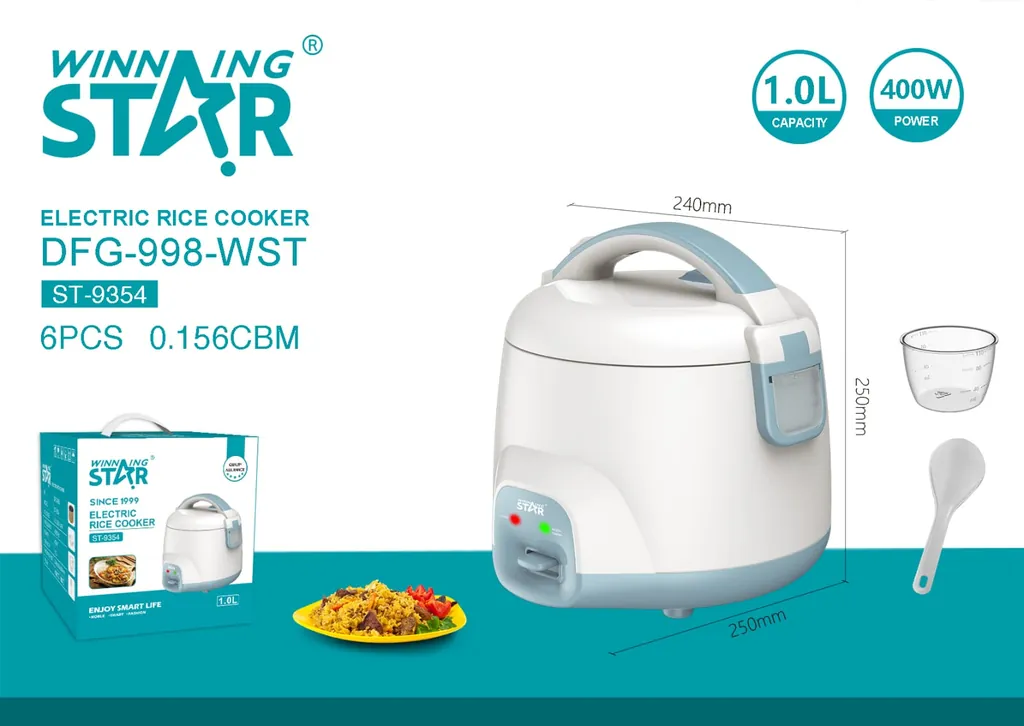 Winning Star ST-9354 Mini Pirinç Pişirici | Taşınabilir Akıllı Rice Cooker | Yapışmaz İç Hazne 2