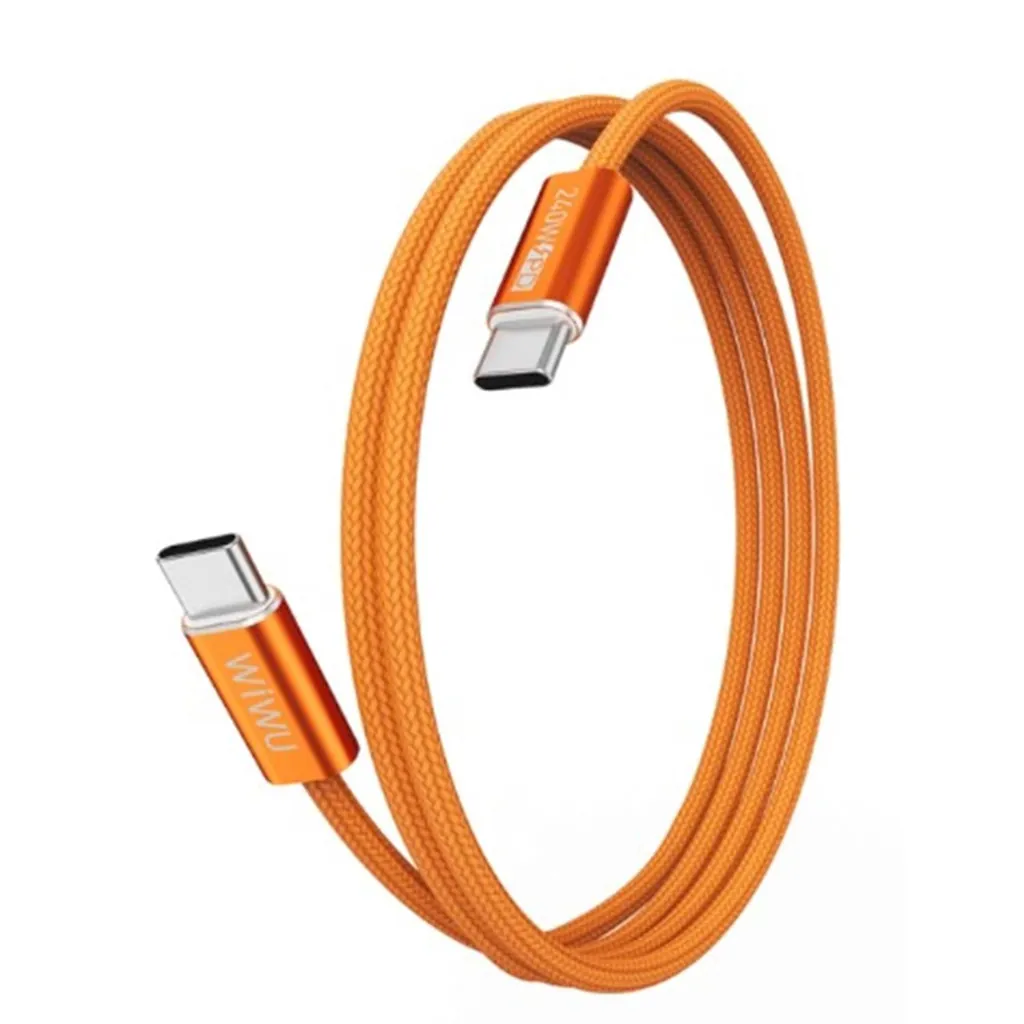 C101 WİWU ESSEN SERİSİ 240W ŞARJ KABLOSU 1.5M - ORANGE 2