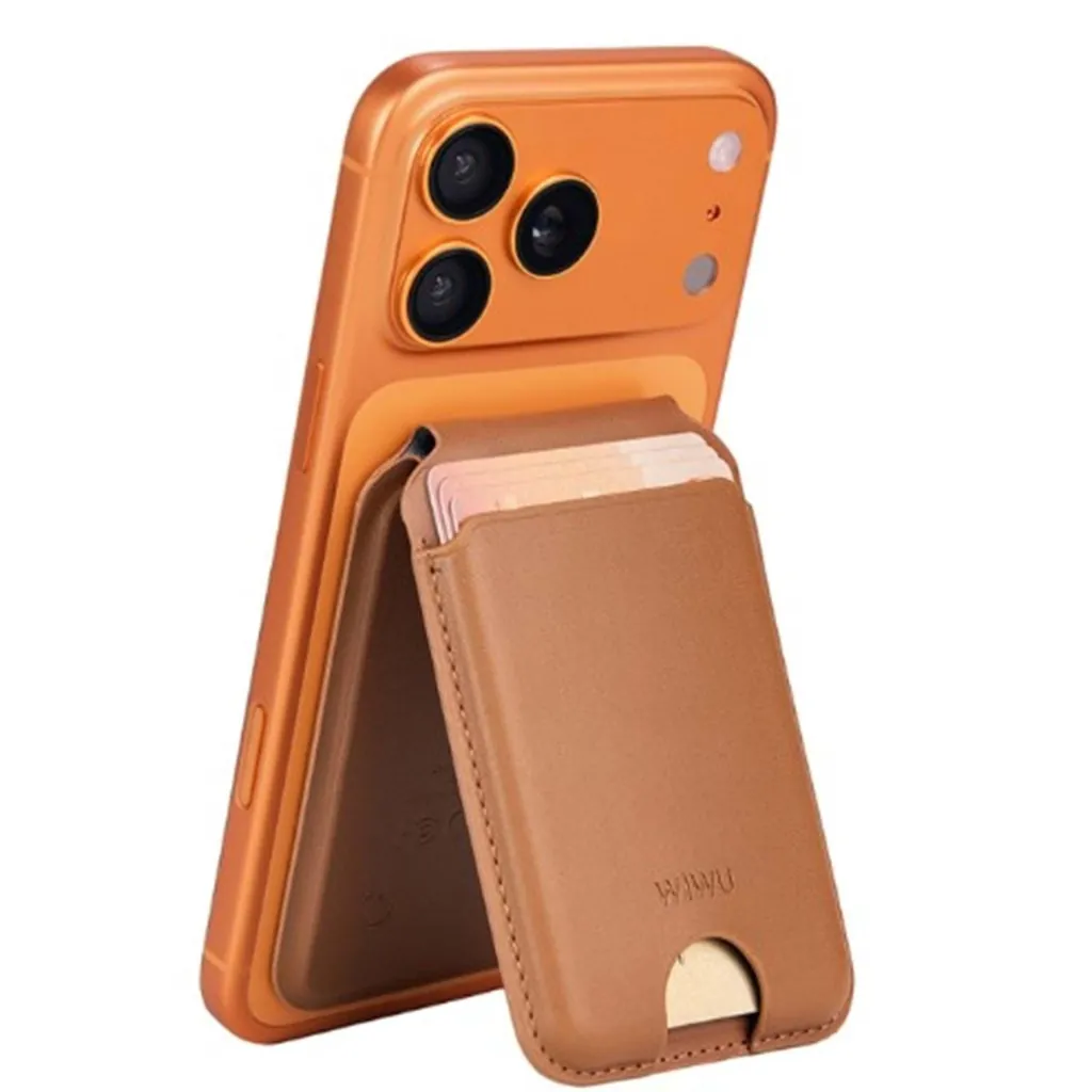 MW007P WİWU MAGSAFE ŞARJ UYUMLU GPS ÖZELLİKLİ KARTLIK - ORANGE 2