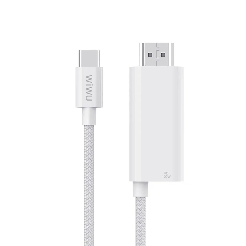 PS001 WİWU TYPE-C TO HDMI PD ŞARJ VE PROJEKSİYON KABLOSU 1.8M 2
