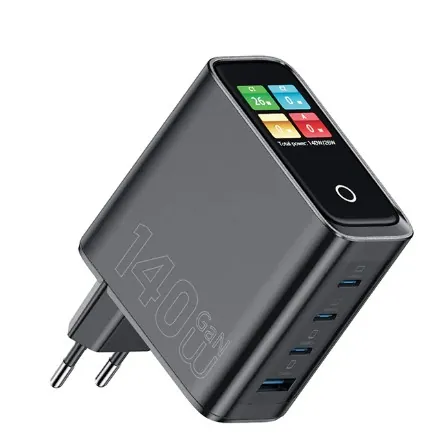 G028 WİWU 140W AKILLI EKRANLI GAN ŞARJ CİHAZI 3C 1A