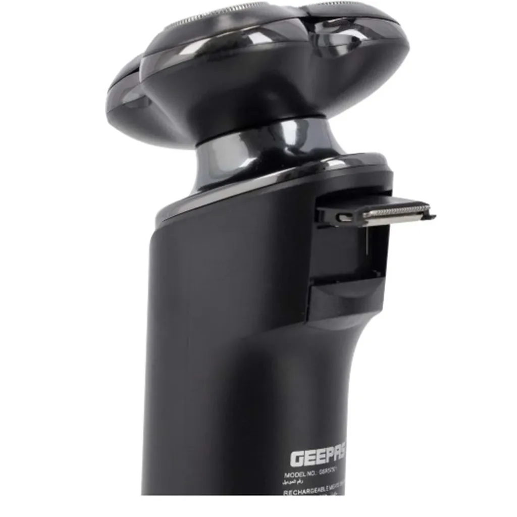 GEEPAS GSR57501 ŞARJLI ERKEK TIRAŞ MAKİNESİ - DÖNER BAŞLIKLI ISLAK KURU KULLANIM - LED EKRANLI VE USB ŞARJLI - GRİ