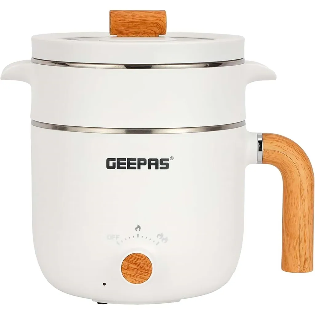GEEPAS GMC35050 1.2L ÇOK FONKSİYONLU ELEKTRİKLİ PİŞİRİCİ - BUHARLI PİŞİRME APARATLI PASLANMAZ ÇELİK İÇ HAZNE - BEYAZ thumbnail 2