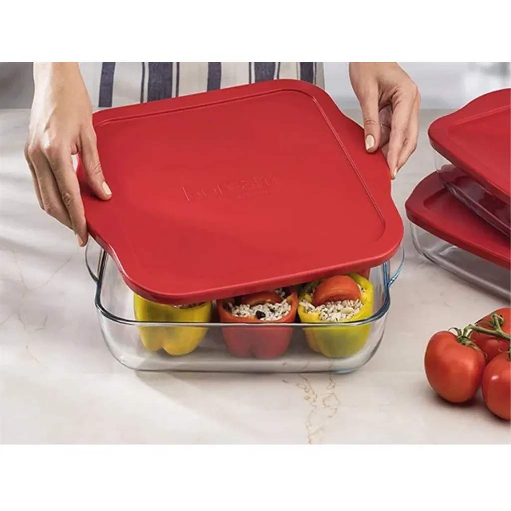 Paşabahçe Borcam 220x220 mm Kapaklı Kare Fırın Tepsisi 59034 3