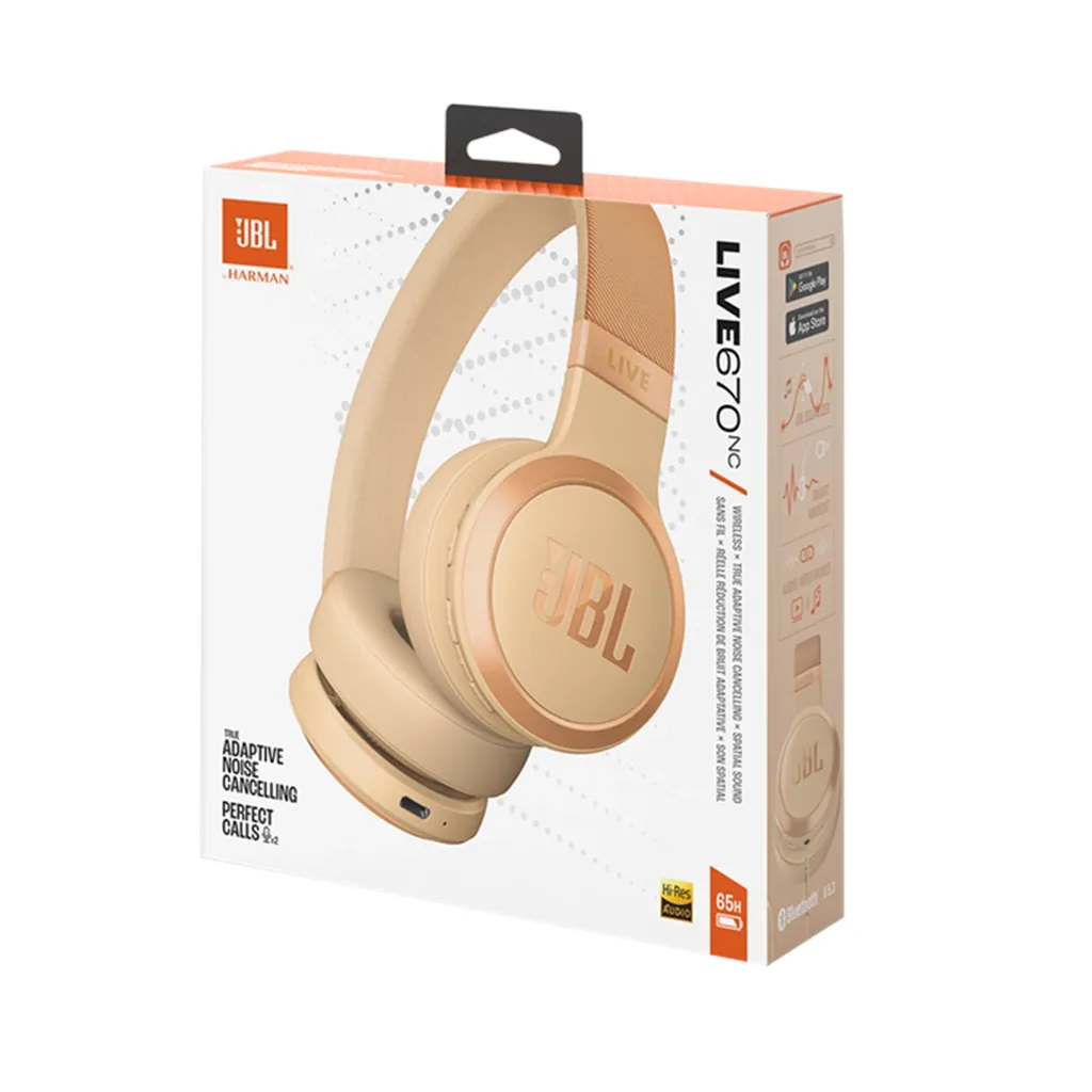 JBL LİVE 670 NC BLUETHOOTH HEADPHONES SANDSTONE 3